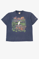 Vintage Embroidered Heron Stitch Art Single Stitch T-Shirt (1990s)