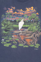Vintage Embroidered Heron Stitch Art Single Stitch T-Shirt (1990s)