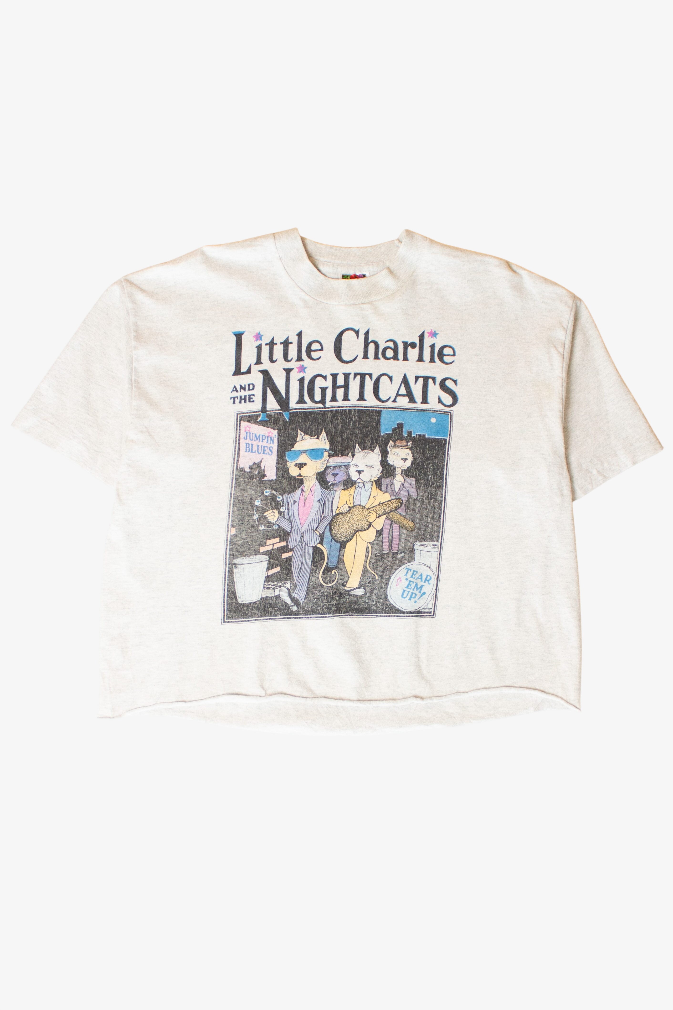 Vintage Little Charlie And The Nightcats Cropped T-Shirt (1990s)
