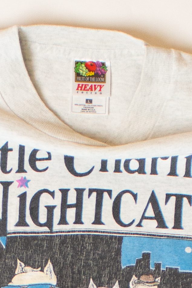 Vintage Little Charlie And The Nightcats Cropped T-Shirt (1990s)