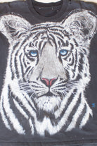Vintage Distressed White Tiger T-Shirt (1990s)
