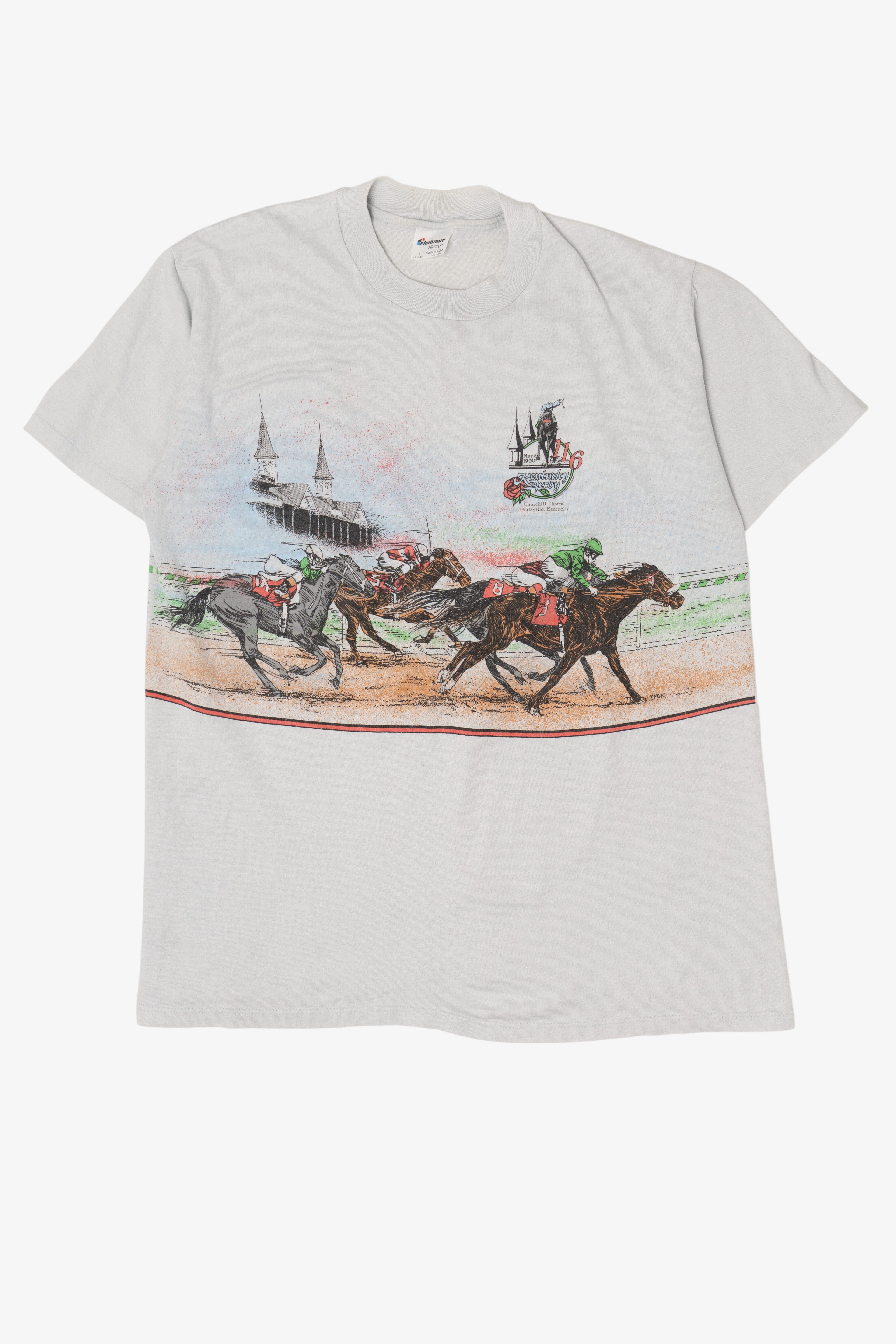 Vintage Kentucky Derby Wrap Around Single Stitch T-Shirt (1990s)