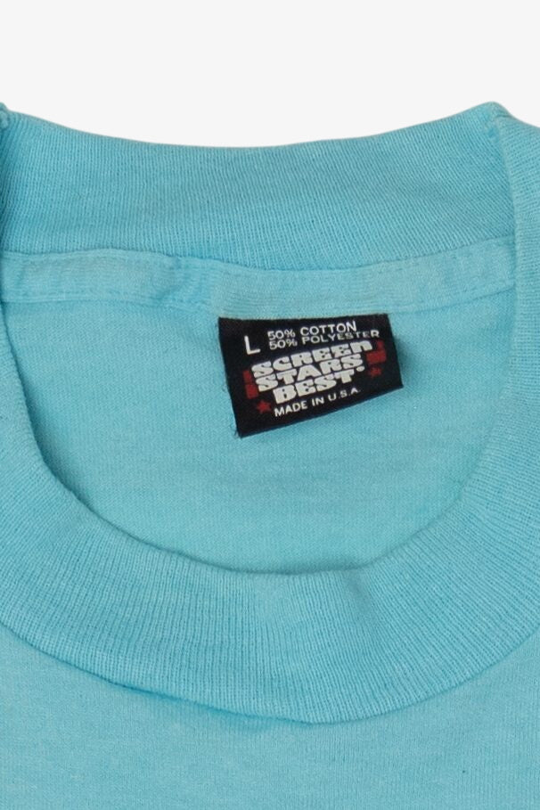 Vintage Blue "Wildflowers" Missouri Hummingbird T-Shirt (1990s)