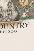 Vintage Thrashed Cat Country Memphis Zoo Big Cats Wrap Around T-Shirt (1990s)