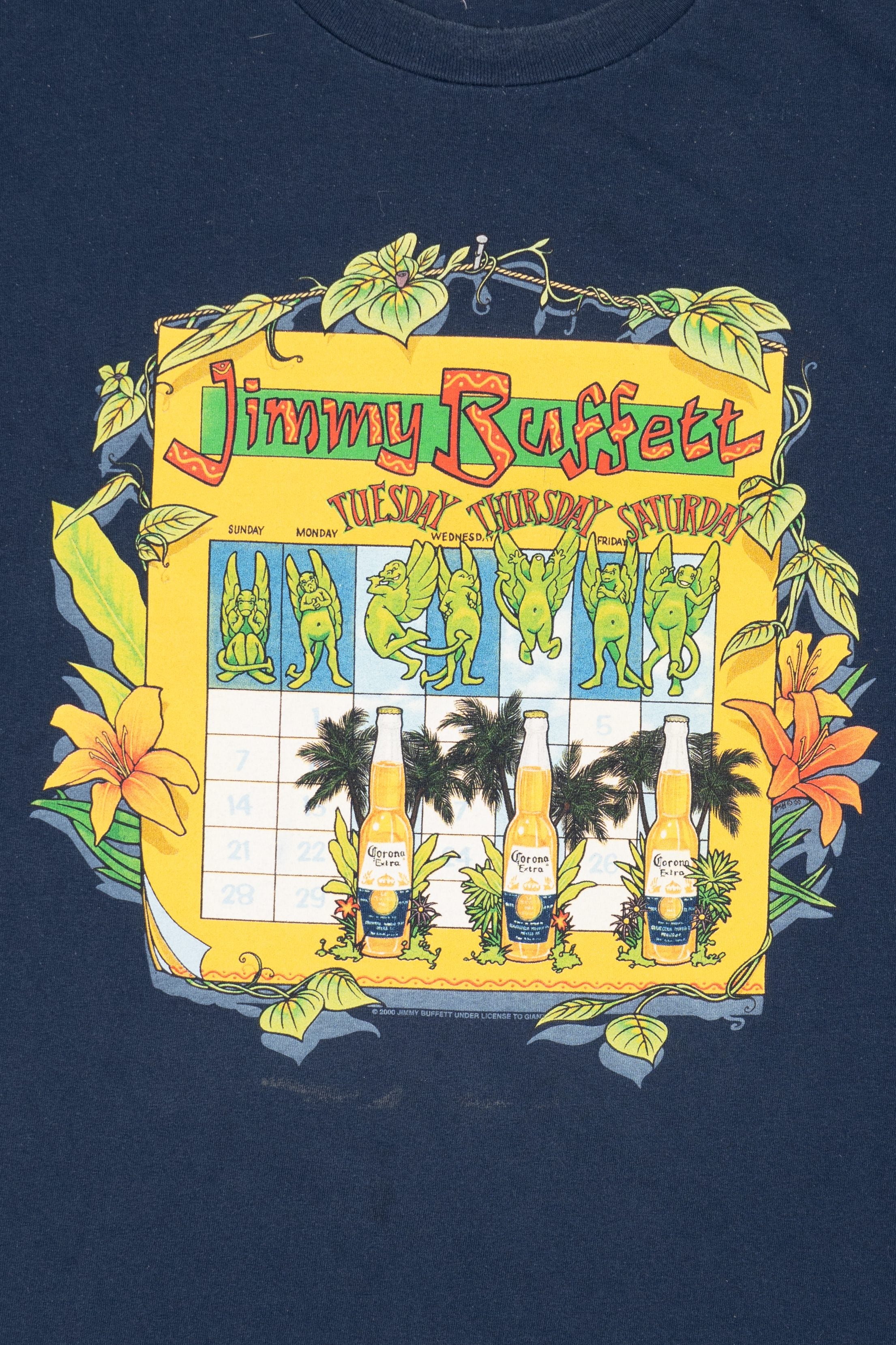 Vintage Jimmy Buffett "Tuesdays Thursdays Saturdays" Corona 2000 Tour T-Shirt (2000s)