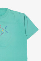 Vintage Embossed Embroidered Fish Single Stitch T-Shirt (1990s)