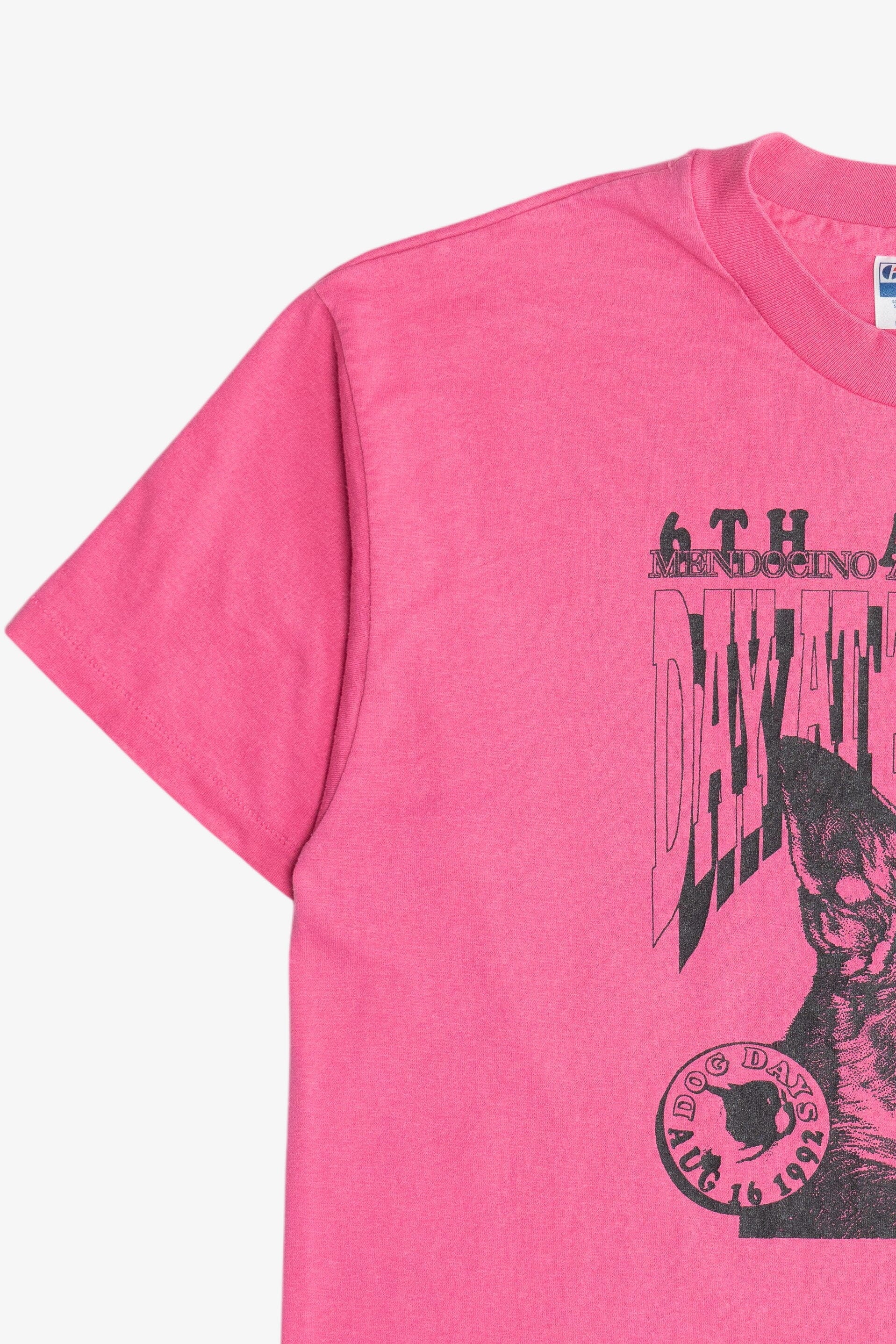 Vintage "Dog Days" Mendocino Animal Hospital "Day At The Lake" 1992 T-Shirt (1990s)