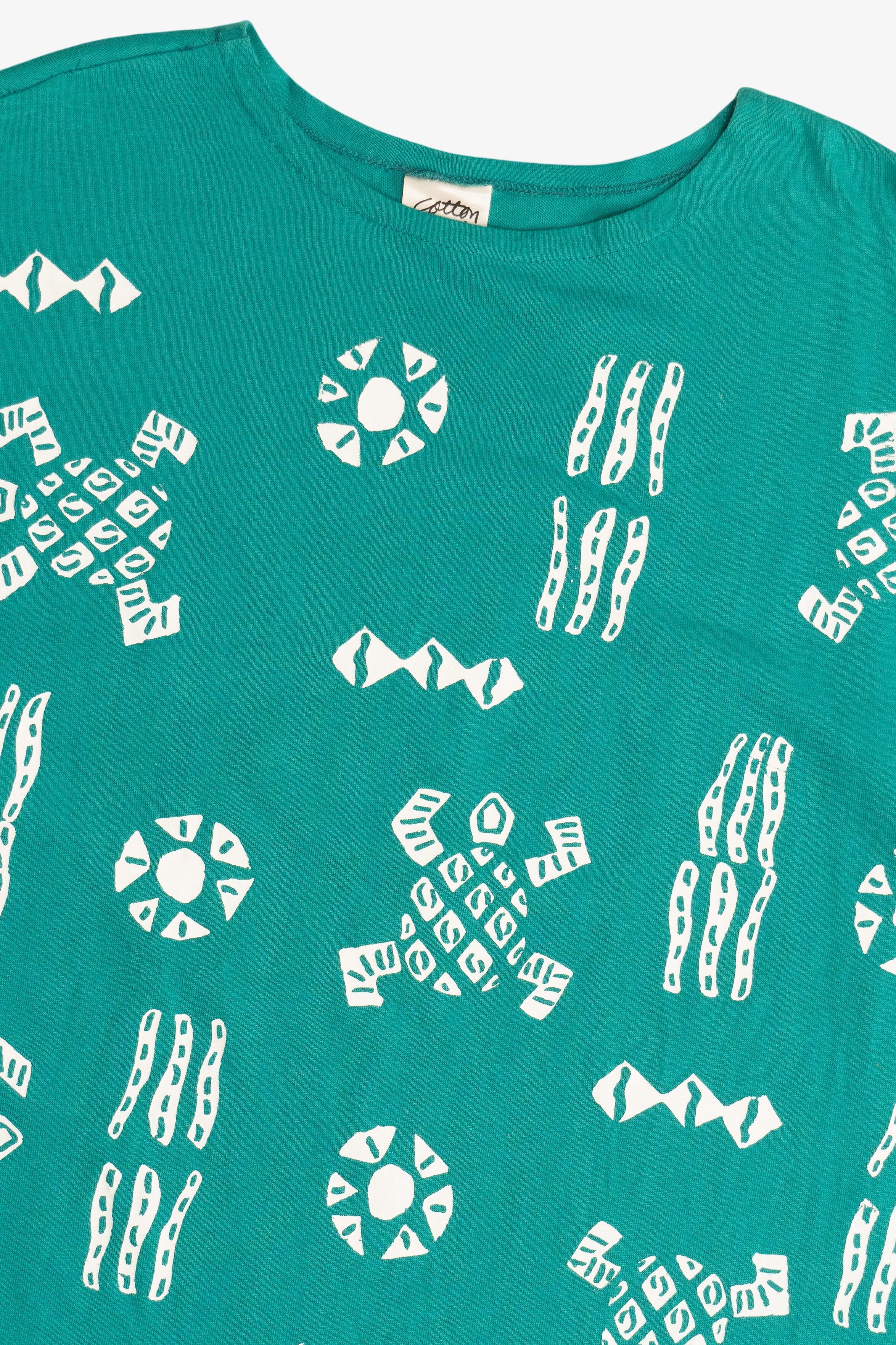Vintage Turtle & Nature All Over Print T-Shirt (1990s)