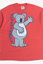 Vintage "Sydney Koala" "San Diego Zoo" Front/Back Print Souvenir T-Shirt (1990s)