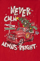 Red Buc-ee's Christmas "Never Calm Always Bright" T-Shirt (2020s)