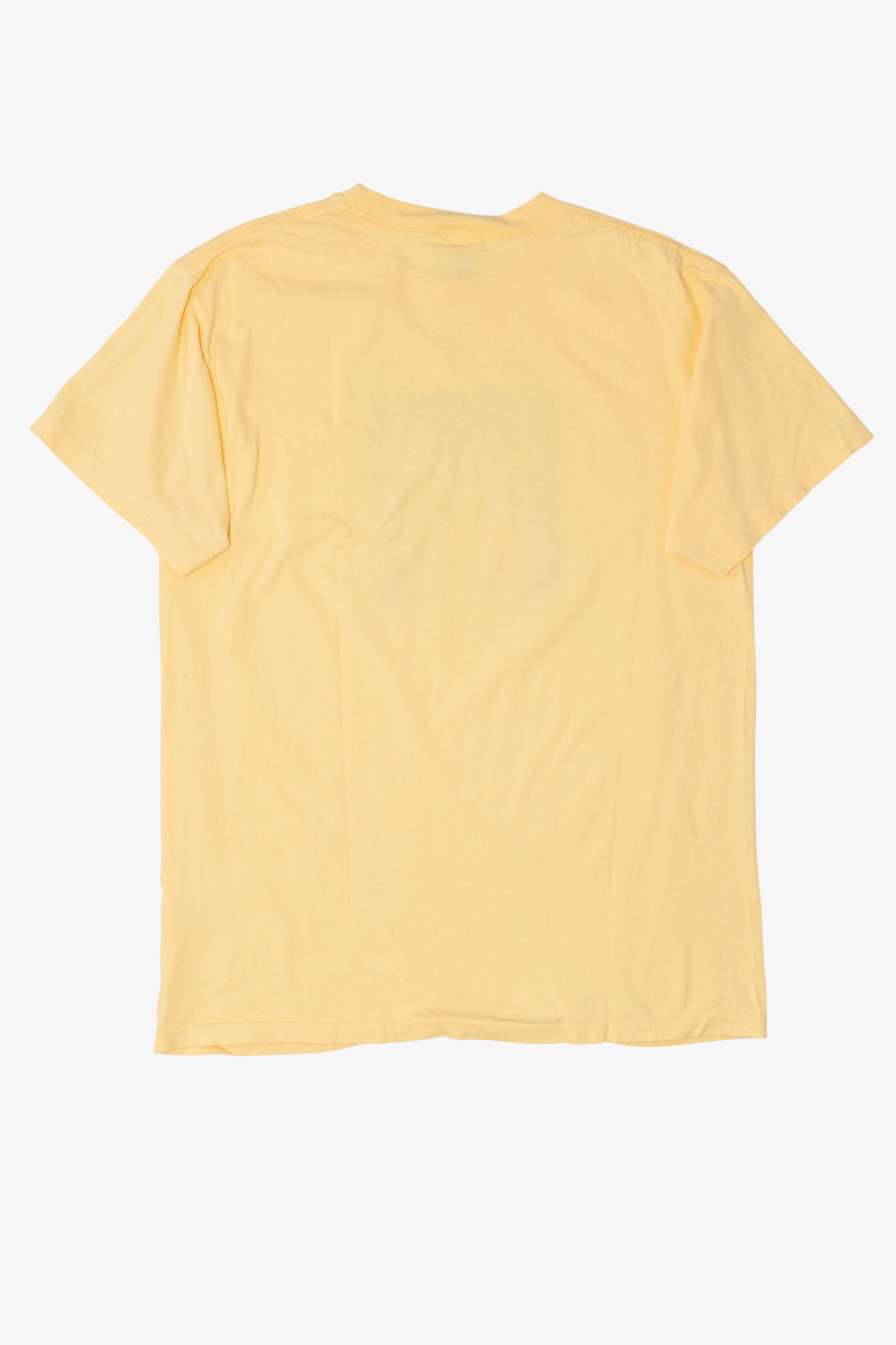 Vintage Yellow "The Love Of An Old Cat" T-Shirt (1990s)