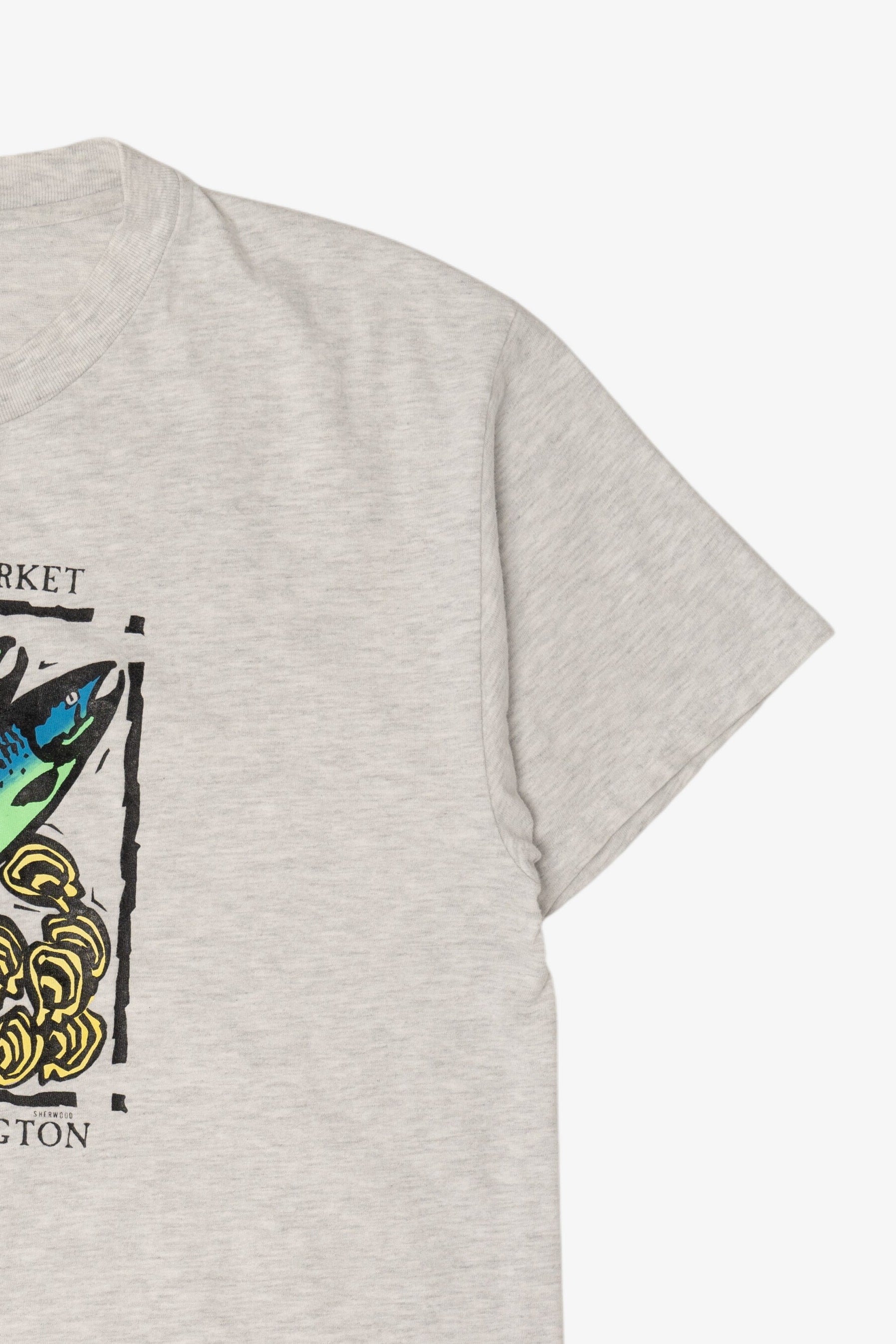 Vintage Light Gray "Pike Place Market" Seattle Washington T-Shirt (1990s)