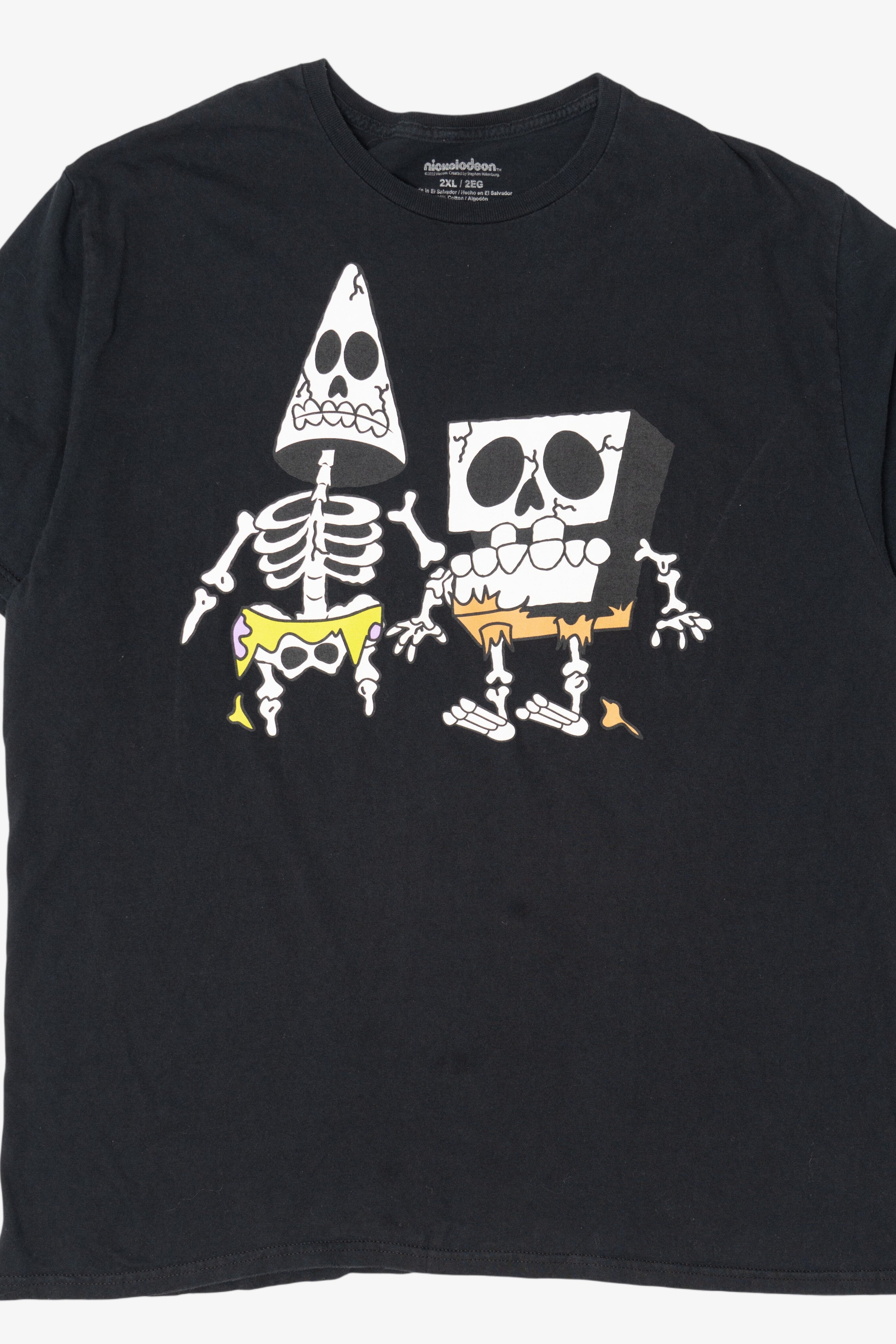 Spongebob Squarepants And Patrick Skeletons T-Shirt (2020s)