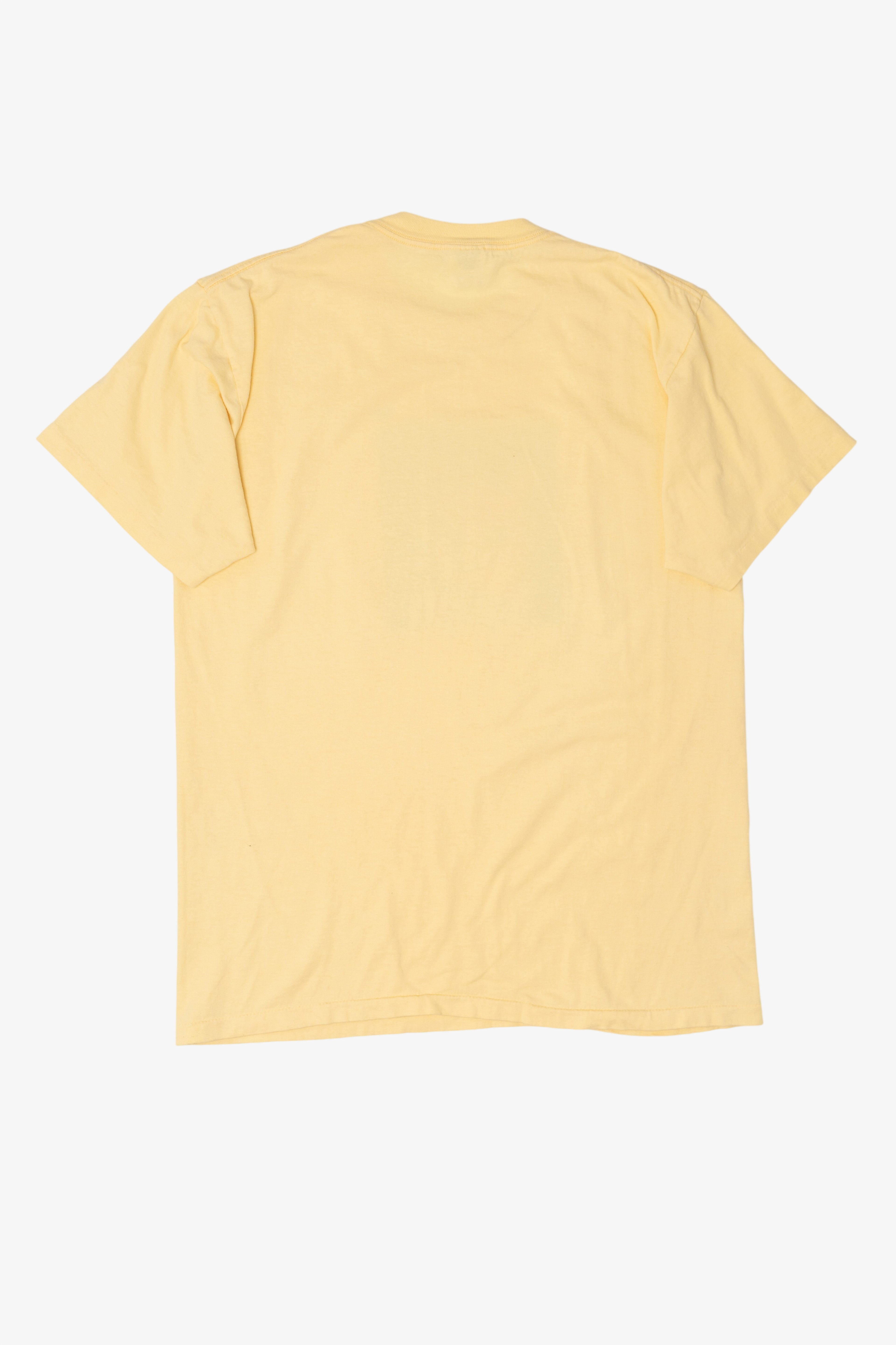 Vintage Yellow "The Love Of An Old Cat" Single Stitch T-Shirt (1990s)
