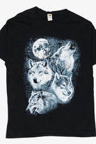 Wolves Howling At The Moon Black T-Shirt (2000s)