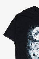 Wolves Howling At The Moon Black T-Shirt (2000s)