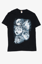 Wolves Howling At The Moon Black T-Shirt (2000s)