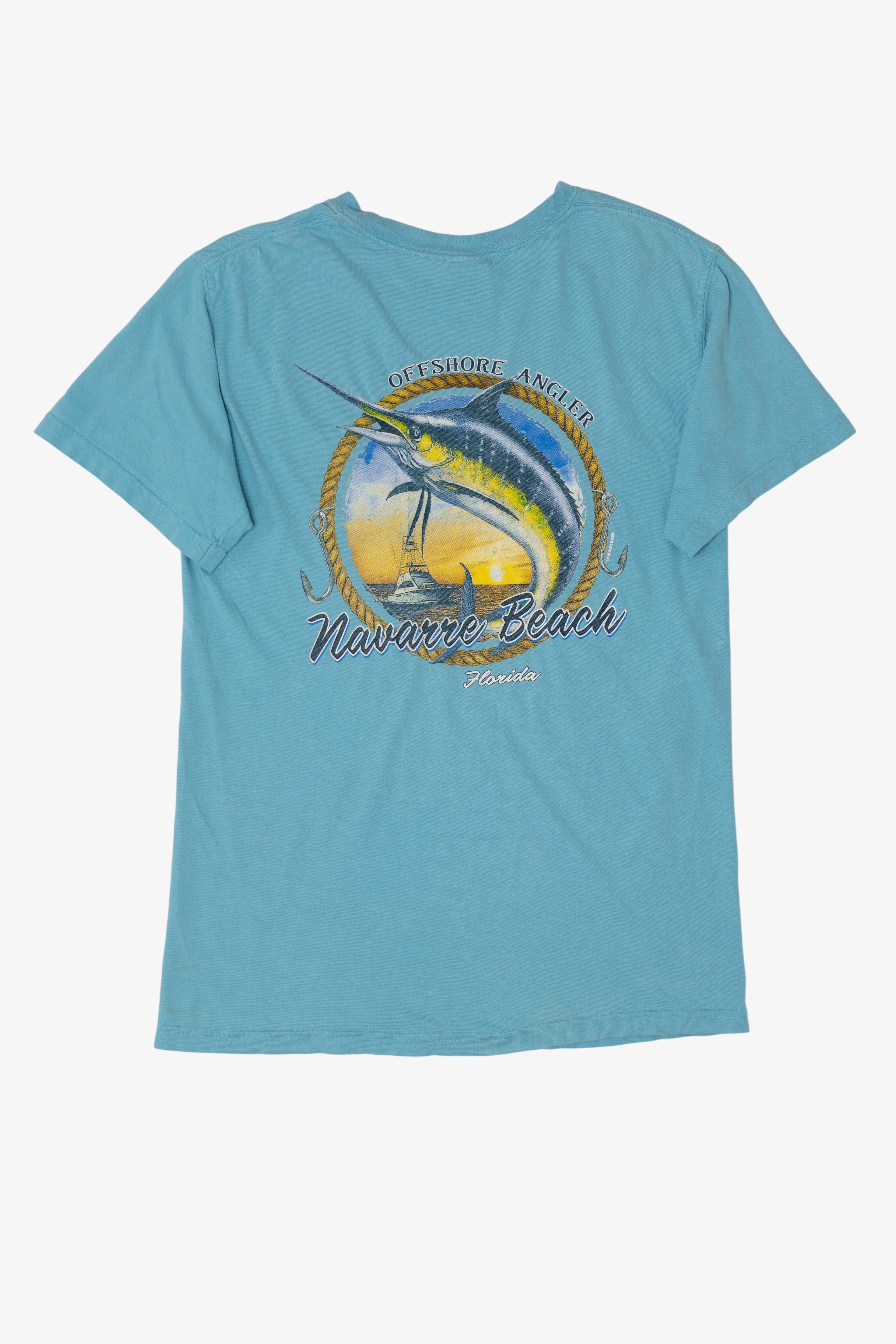 Nevarre Beach Florida "Offshore Angler" T-Shirt (2010s)