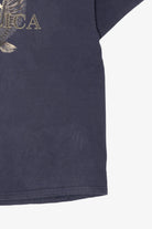Vintage Navy Blue "America" Bald Eagle T-Shirt (1990s)