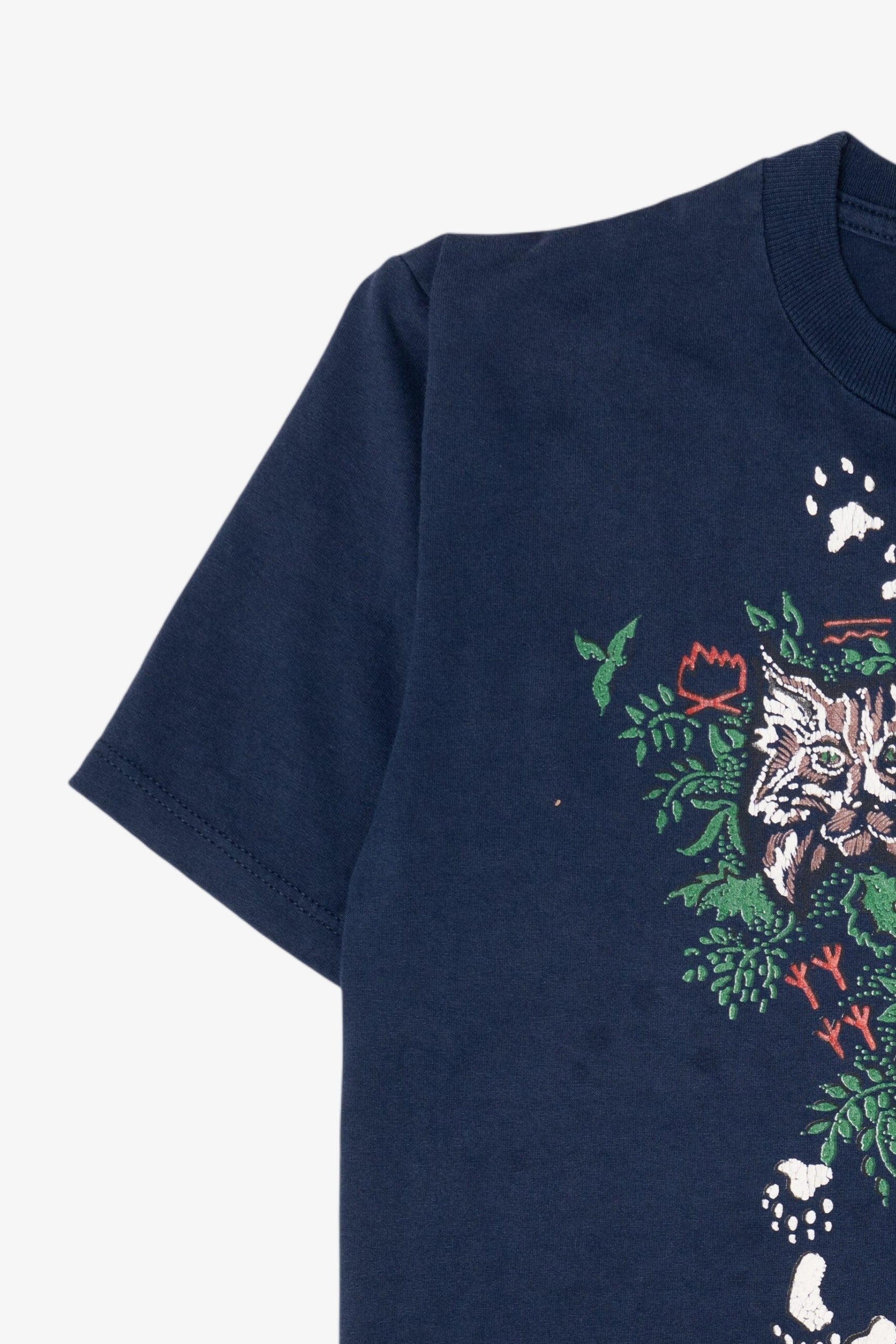 Vintage Navy Blue Wolf And Bears T-Shirt (1990s)