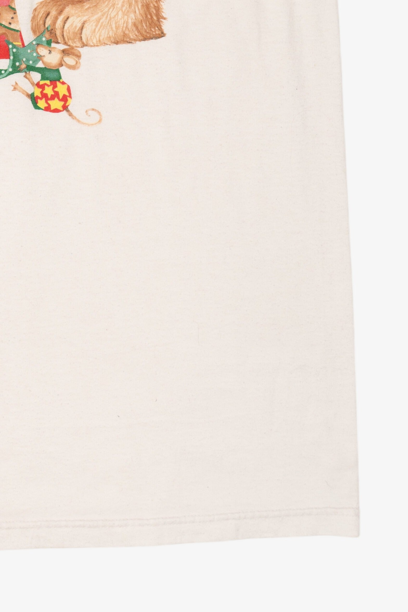 Vintage Christmas Teddy Bears Present Ringer T-Shirt (1990s)