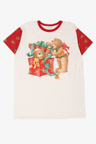 Vintage Christmas Teddy Bears Present Ringer T-Shirt (1990s)