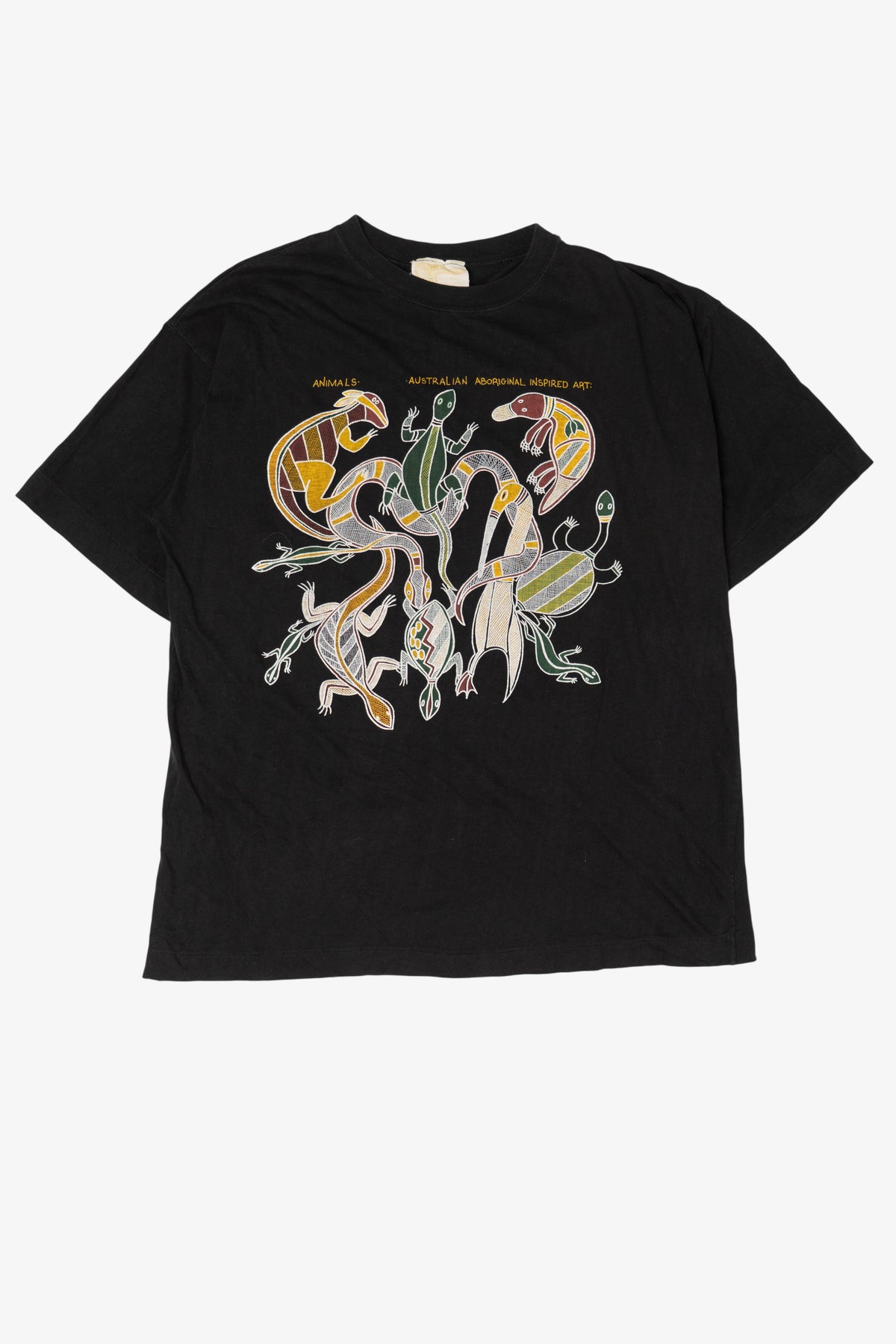 Vintage Australian Aboriginal Inspired Art Animals T-Shirt (1990s)