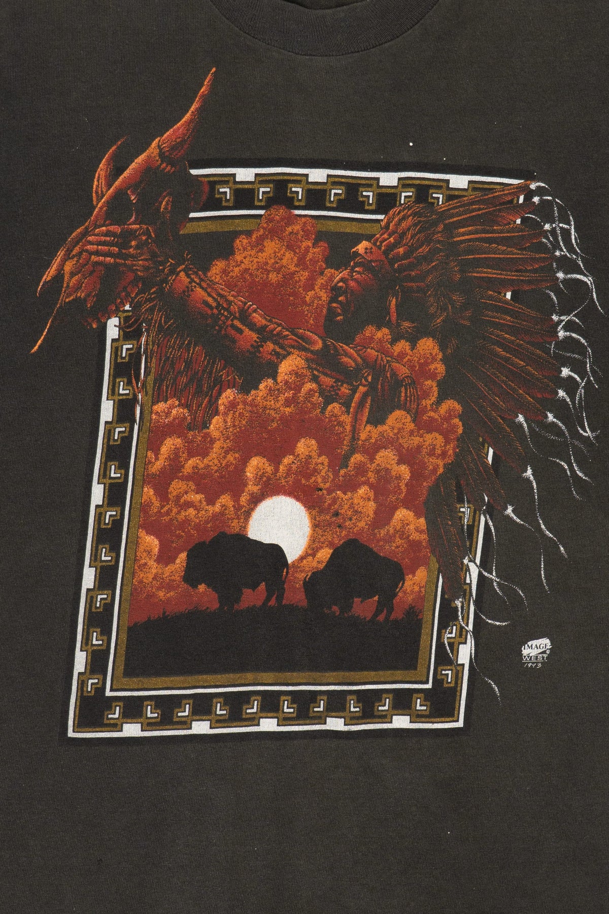 Vintage Native American Bison Single Stitch T-Shirt (1990s)