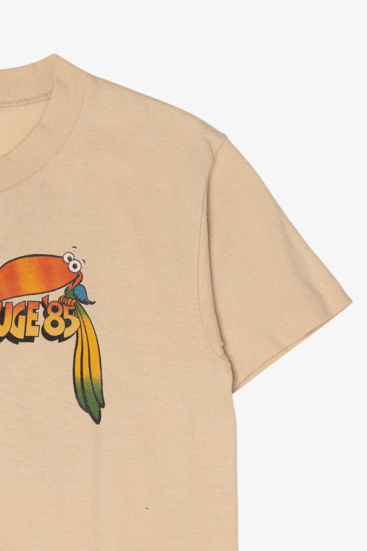 Vintage Beige "Centrifuge '85" Single Stitch T-Shirt (1980s)