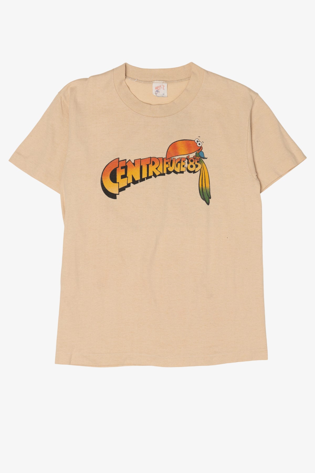 Vintage Beige "Centrifuge '85" Single Stitch T-Shirt (1980s)