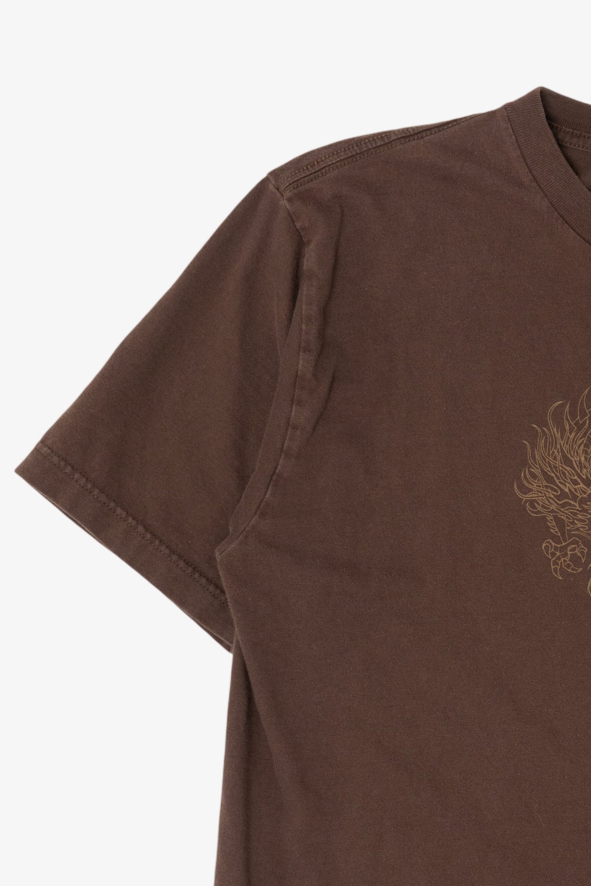 Vintage Dark Brown Cygnus Chinese Dragon And Tiger T-Shirt (1990s)