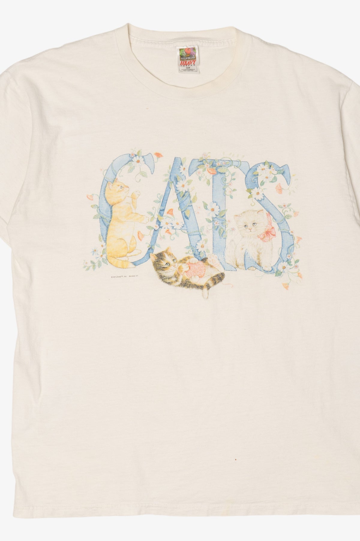 Vintage Cats White T-Shirt (1990s)