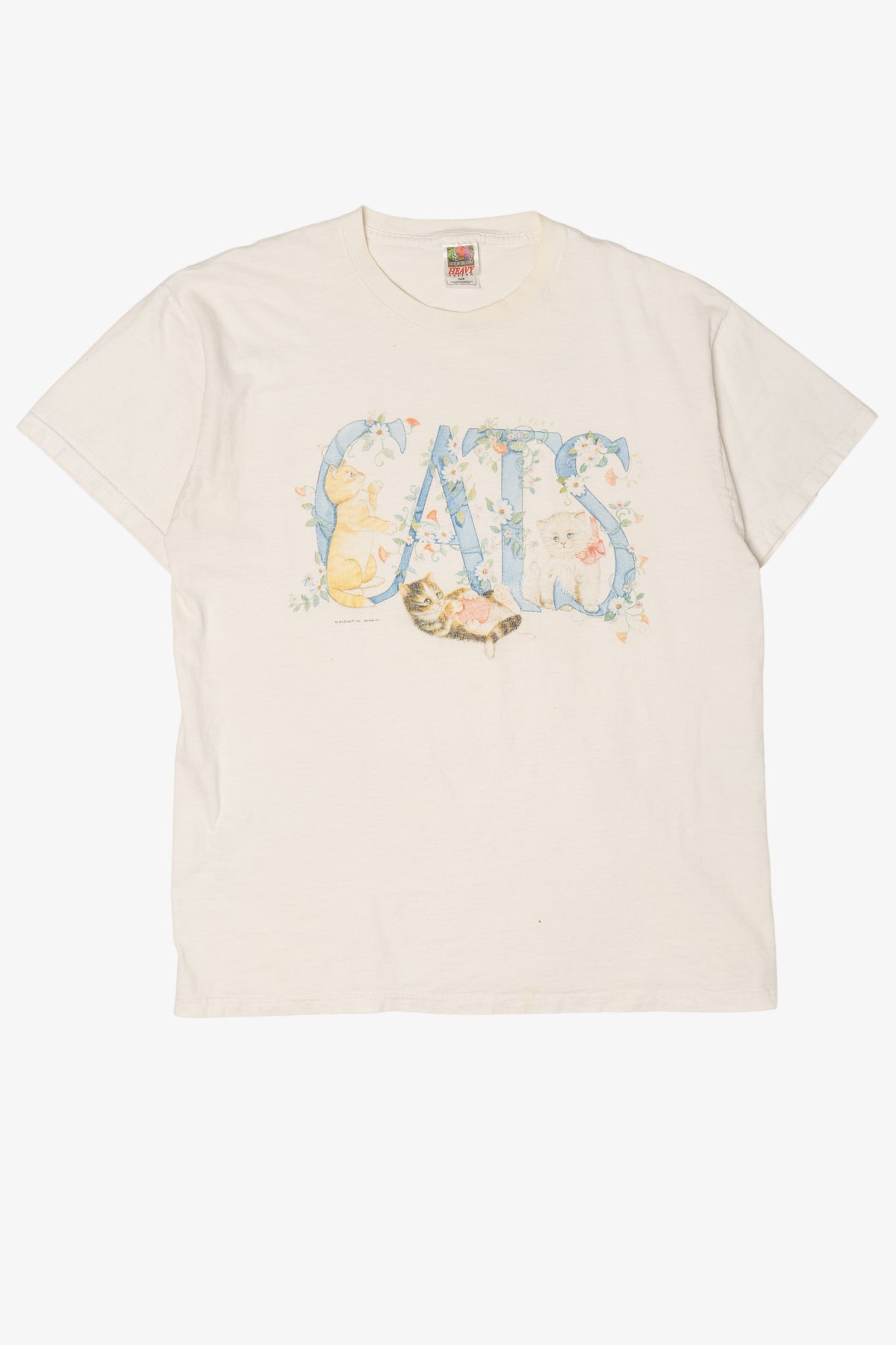 Vintage Cats White T-Shirt (1990s)
