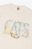 Vintage Cats White T-Shirt (1990s)