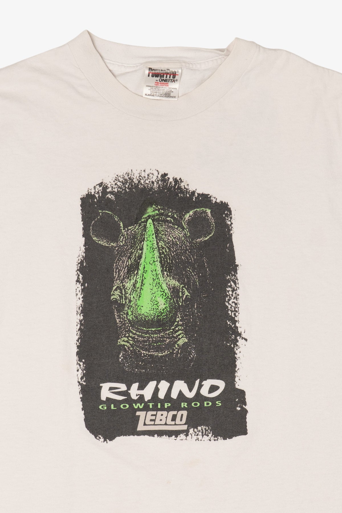Vintage Zebco Rhino Glow Tip Rods Single Stitch T-Shirt (1990s)