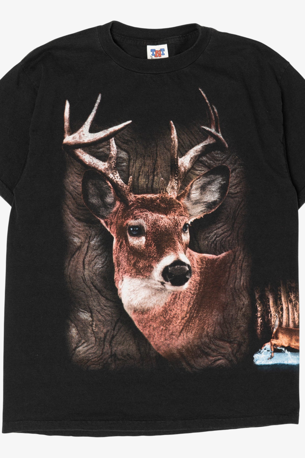 Vintage Whitetail Deer Buck Black T-Shirt (1990s)