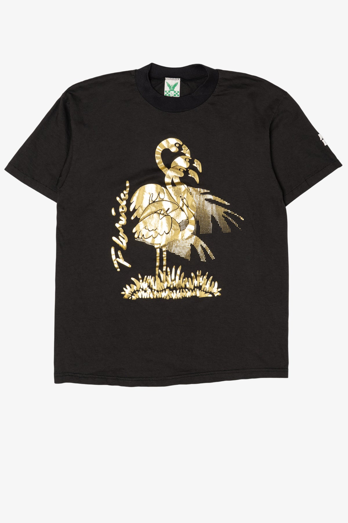 Vintage Gold Toned Flamingos "Amelia Island" T-Shirt (1990s)
