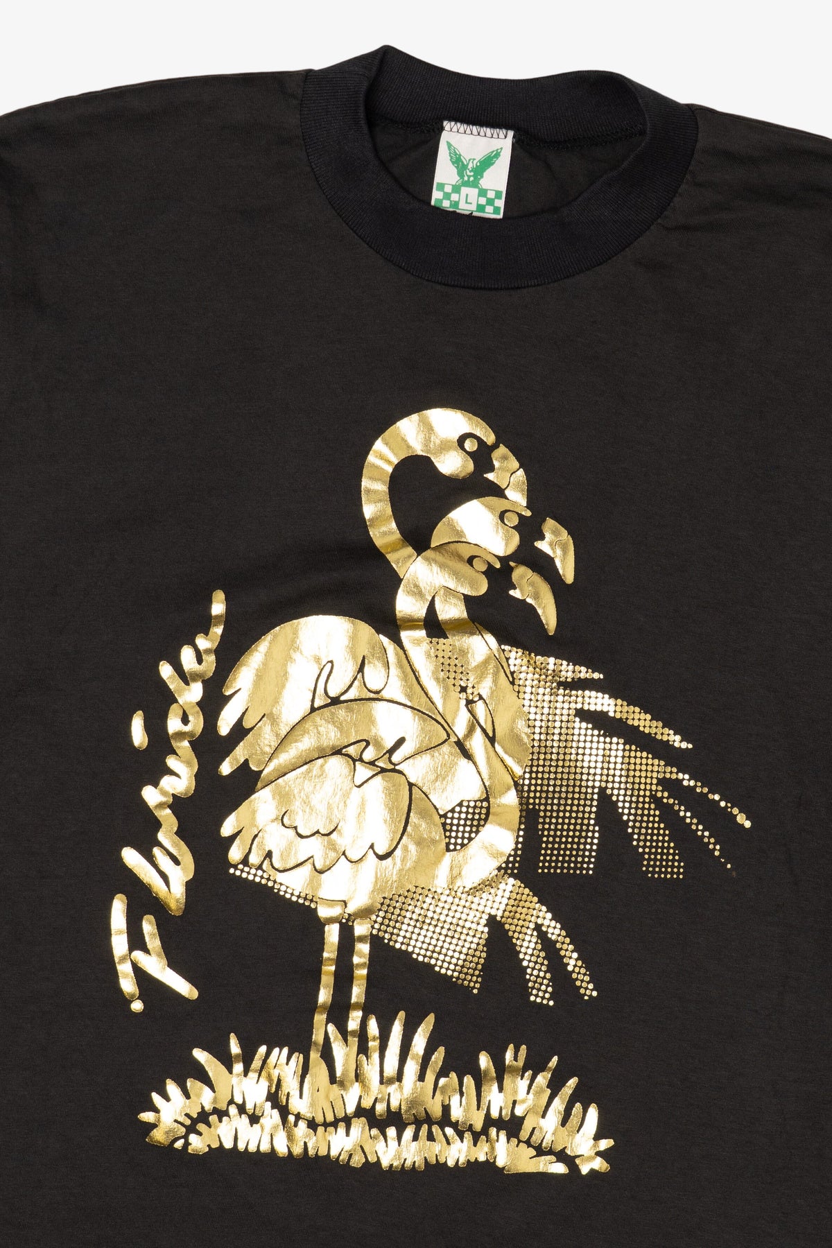 Vintage Gold Toned Flamingos "Amelia Island" T-Shirt (1990s)