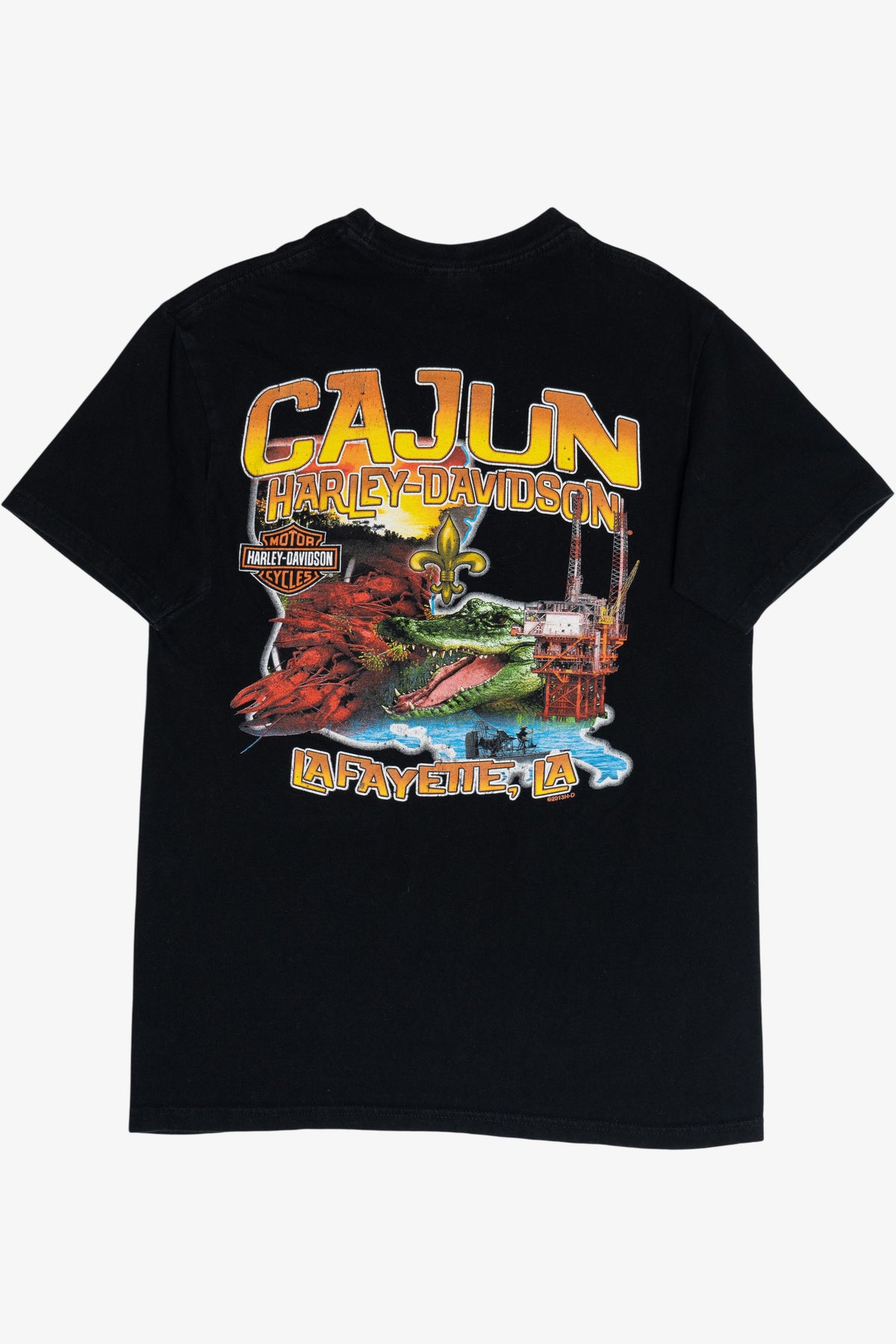 Harley Davidson "Bienvenue" Alligator "Lafayette, LA" T-Shirt (2010s)