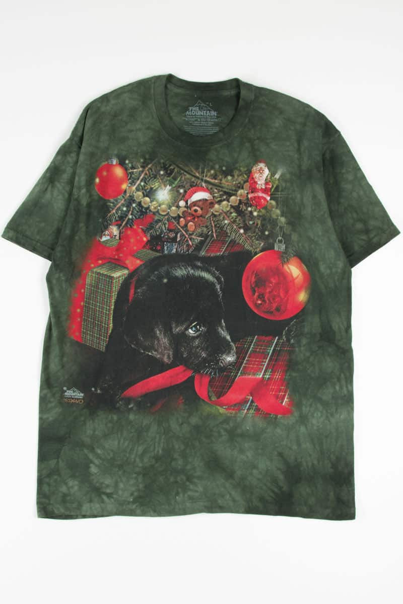 A Christmas Puppy Tie Dye T-Shirt