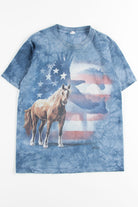 Americana Horse and Shadows Tie Dye Tee