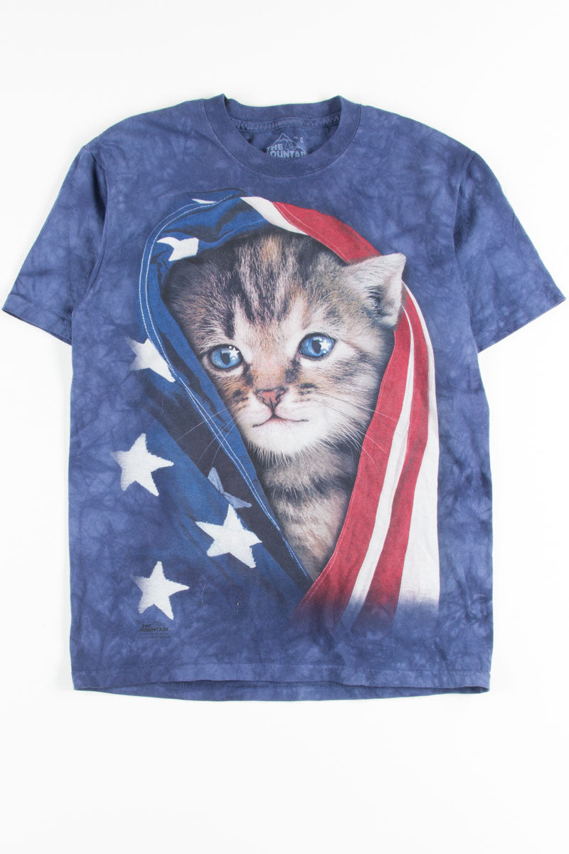 Americana Kitten Tie Dye Tee 1