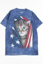 Americana Kitten Tie Dye Tee