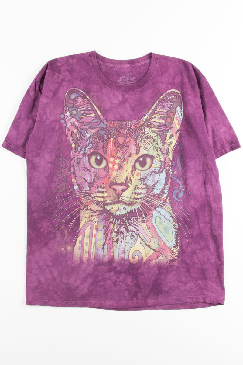Abstract Cat Tie Dye Tee