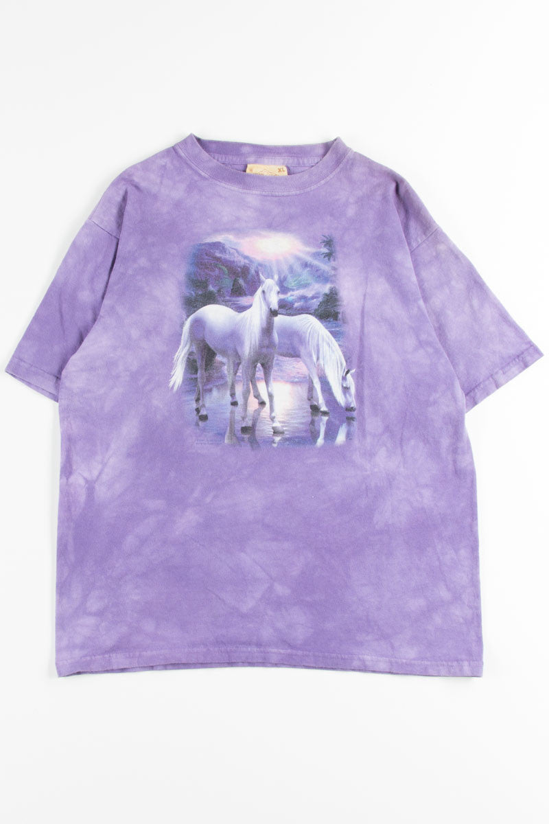 Purple Horse Tie Dye Tee