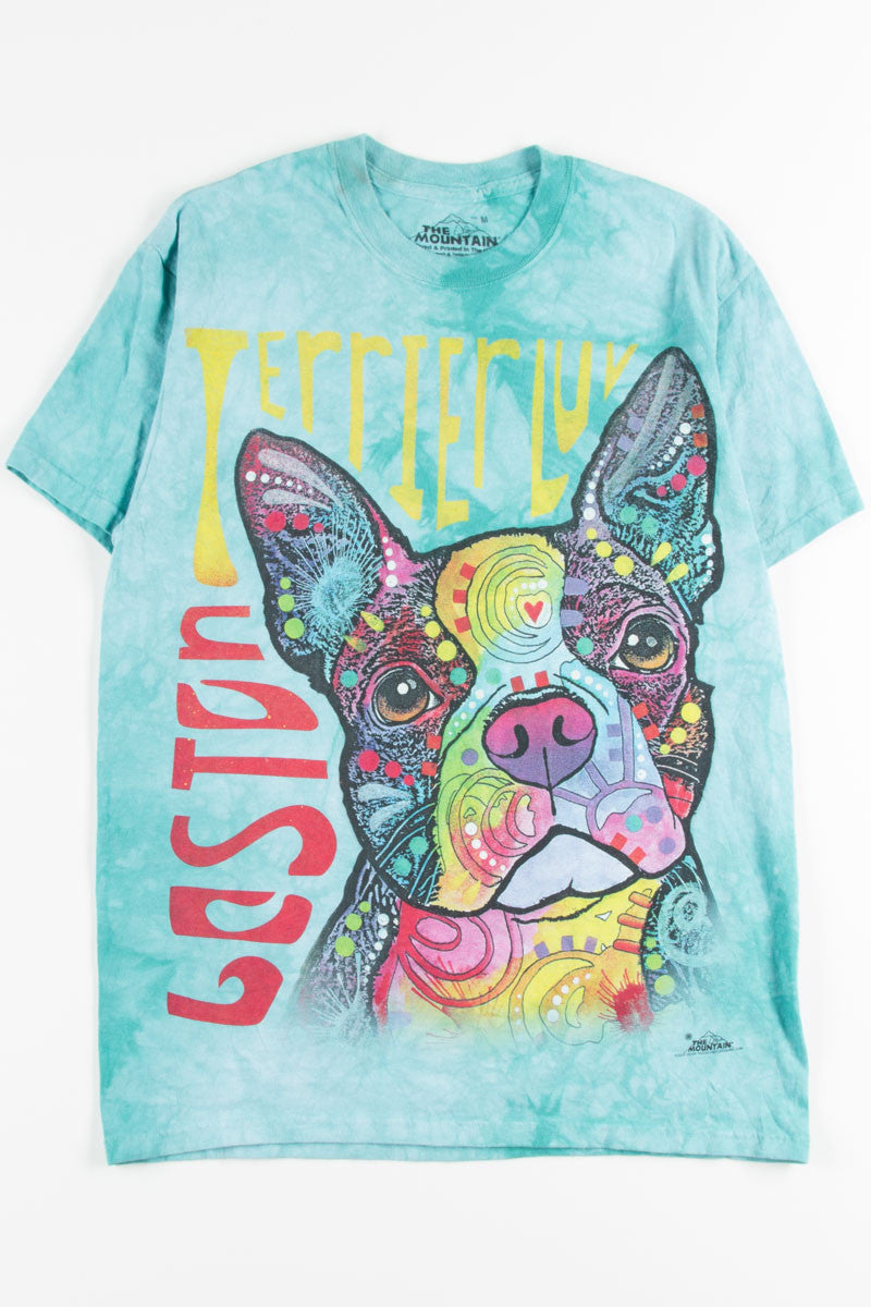 Abstract Boston Terrier Tie Dye Tee