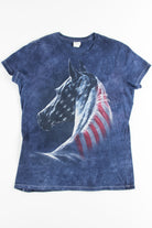 American Flag Horse Tie Dye Tee