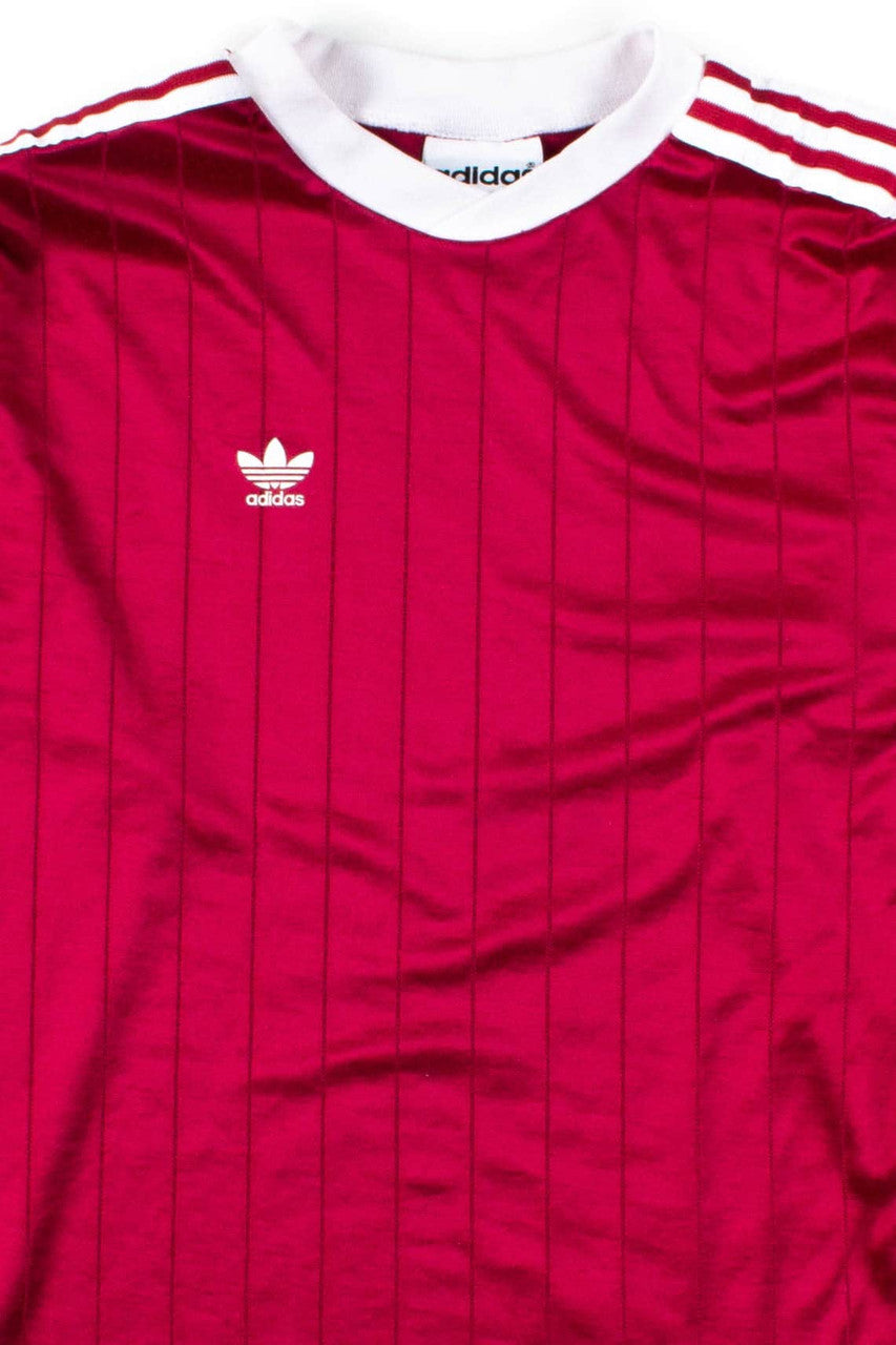 Burgundy Adidas Long Sleeve Soccer Jersey