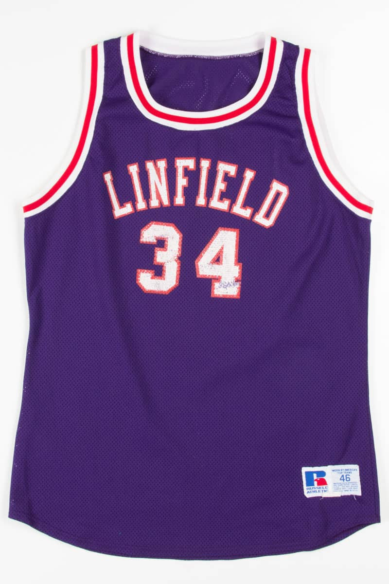 Purple Linfield #34 Jersey