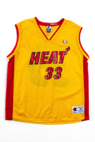 Alonzo Mourning Gold Miami Heat NBA Jersey